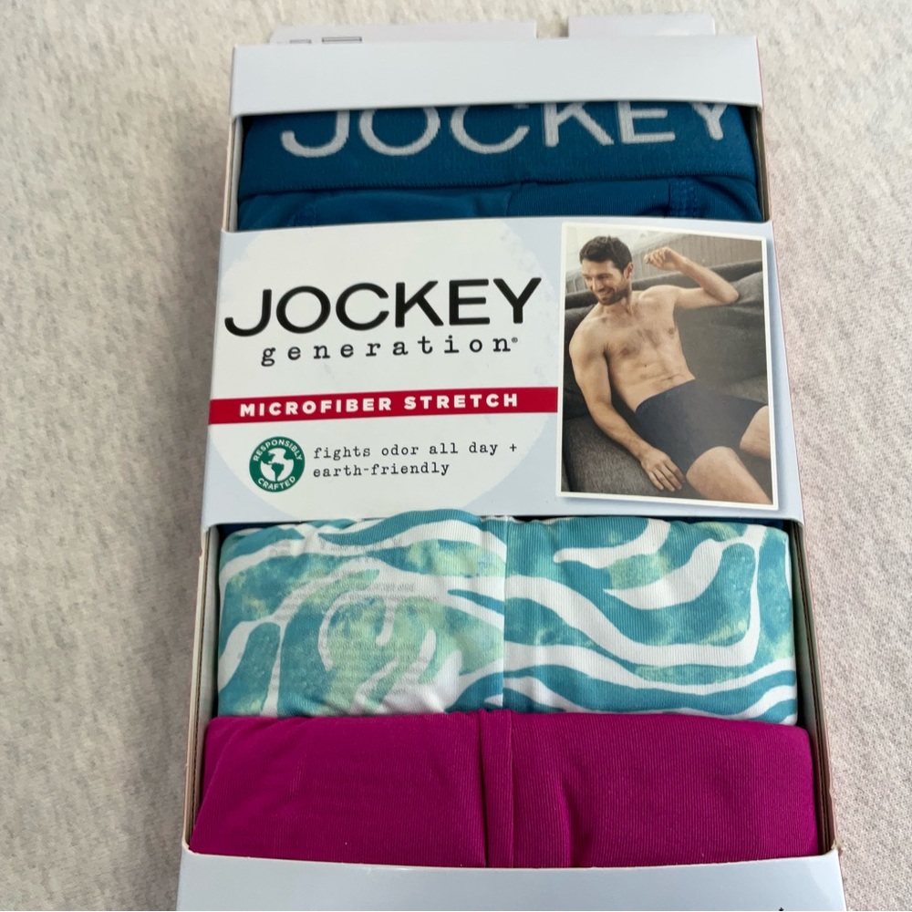 JOCKEY GENERATION MICROFIBER STRETCH FUNCTIONAL FLY MEN’S BOXER BRIEFS 3PACK XL